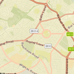  Nottinghamshire County NG8, UK Street Map