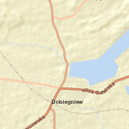 Dobiegniew Street Map
