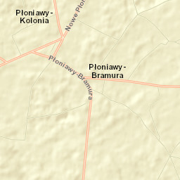 Płoniawy-Bramura Street Map