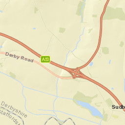 A50, Doveridge, Ashbourne, Derbyshire DE6 Street Map