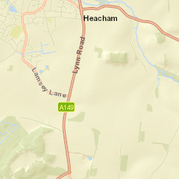 Heacham Street Map