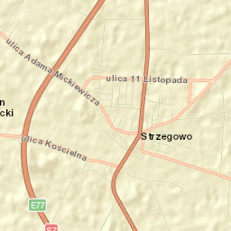Strzegowo Street Map