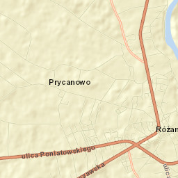 Różan Street Map