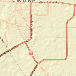Ciechanów Street Map