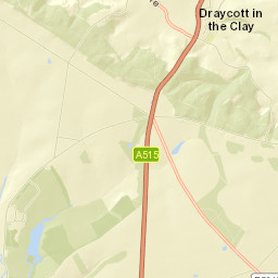 B5017, Staffordshire, UK Street Map