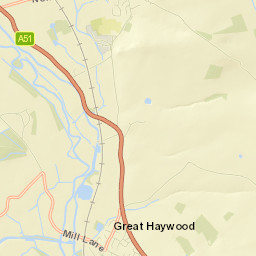 Great Haywood Street Map