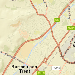 Burton upon Trent Street Map