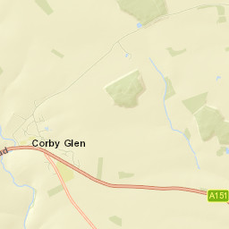 Corby Glen Street Map