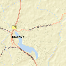 Kłodawa Street Map
