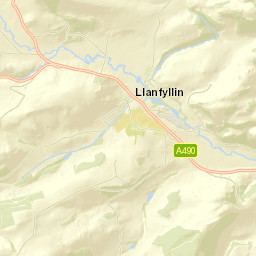 Llanfyllin Street Map