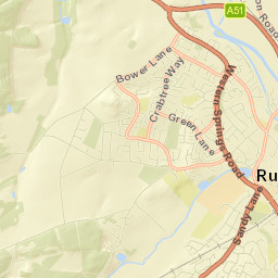 Rugeley Street Map