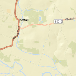 Yoxall Street Map
