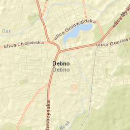 Dębno Street Map