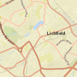 19A The Close, Lichfield, Staffordshire WS13 Street Map