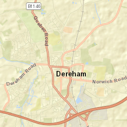 Draytonhall Lane, Dereham, Norfolk Street Map