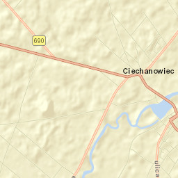 Ciechanowiec Street Map