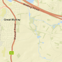 Great Wyrley Street Map