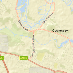 Costessey Street Map