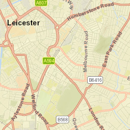 City of Leicester Street Map
