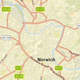 Thorpe Hamlet Street Map