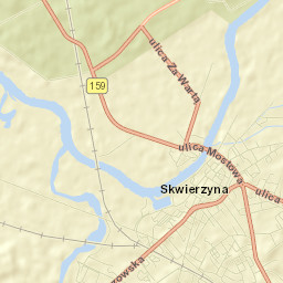 Skwierzyna Street Map