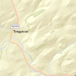 B4389, Newtown, Powys SY16, UK Street Map