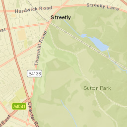 Streetly Street Map