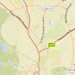 Sutton Coldfield Street Map