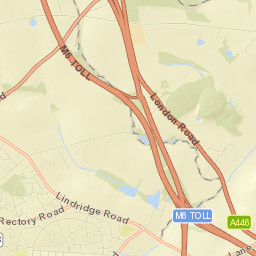 M6 Toll, Sutton Coldfield, Warwickshire Street Map