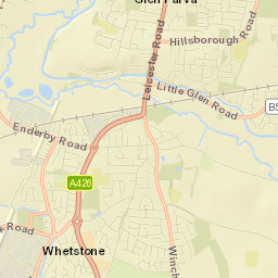 Blaby Street Map