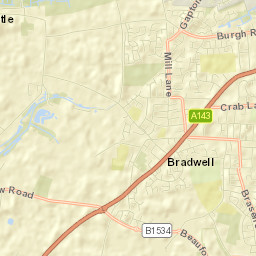 Bradwell Street Map