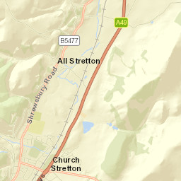 Church Stretton Street Map