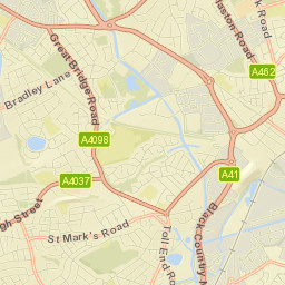 Wednesbury Street Map