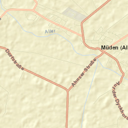 Müden Street Map