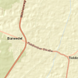 Tiddische Street Map