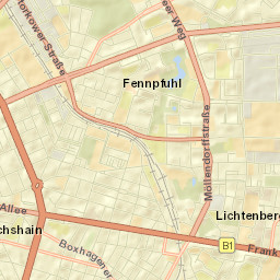 Fennpfuhl Street Map