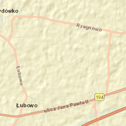 Łubowo Street Map