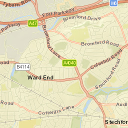 Washwood Heath Street Map