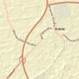 Uchte Street Map