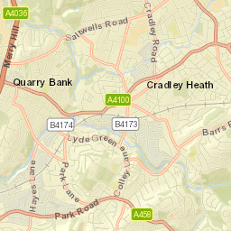 Cradley Heath Street Map