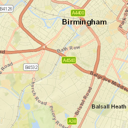 Edgbaston, adj Chamberlain Hall, University of Birmingham, Th Street Map
