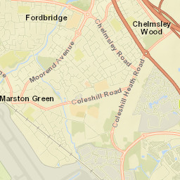 Chelmsley Wood Street Map