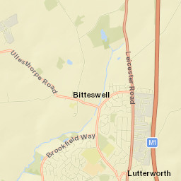 Lutterworth Street Map