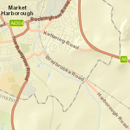 13-14 Braybrooke Road, Market Harborough Street Map