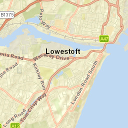 Lowestoft Street Map