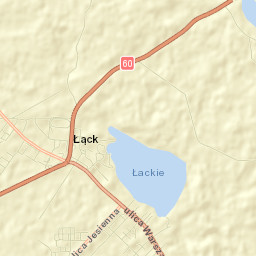 Łąck Street Map
