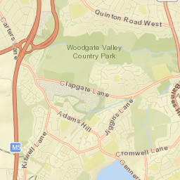 Bartley Green Street Map