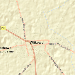 Witkowo Street Map