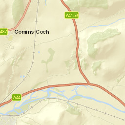 A44, Llanbadarn Fawr, Aberystwyth, Ceredigion Street Map