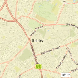 Shirley Street Map